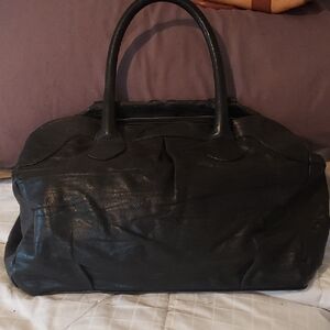 Falorni Black Italian Leather Hand Bag